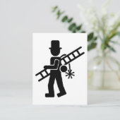 Kehrmaschine Postkarte (Stehend Vorderseite)