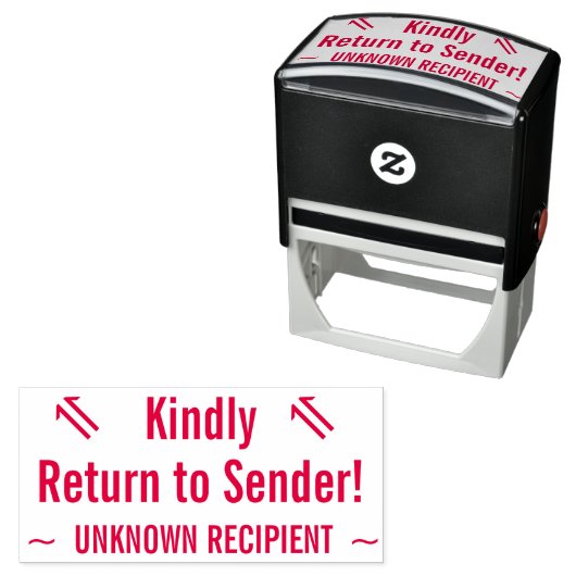 "Kehrt bitte zum Absender zurück!" Briefmarke Permastempel (Beispiel)
