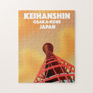 Keihanshin Osaka Kobe Japan Reiseposter Puzzle
