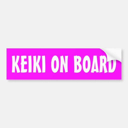 Keiki an Bord Kinder warnend Autoaufkleber (Vorne)