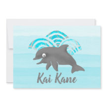 Keiki Watercolor Dolphin Wave