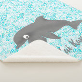 Keiki Watercolor Dolphin Wave Sherpadecke (3/4)