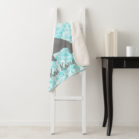 Keiki Watercolor Dolphin Wave Sherpadecke (Beispiel)