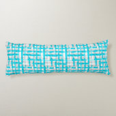 Keiki Watercolor Dolphin Wave und Karierte Reversi Seitenschläferkissen (Rückseite)