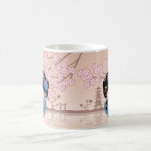 Keiko Kokeshi Doll - Blue Kimono Geisha Girl Kaffeetasse (Mittel)