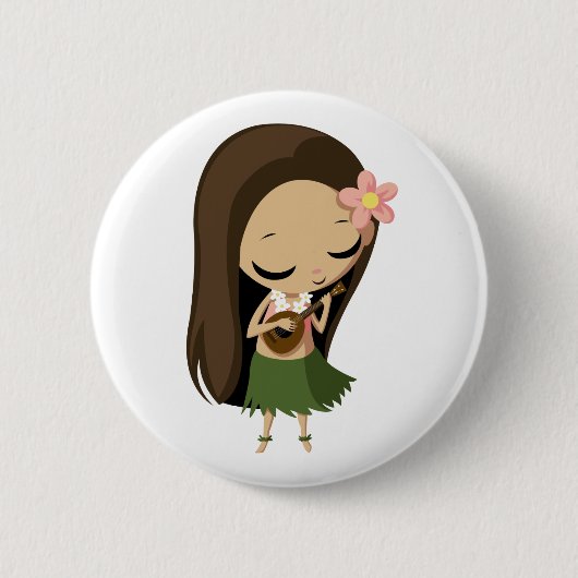 Keilana das Hula Mädchen Button (Vorderseite)