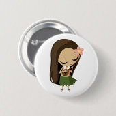 Keilana das Hula Mädchen Button (Vorne & Hinten)