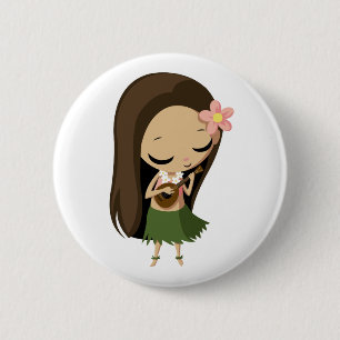 Keilana das Hula Mädchen Button