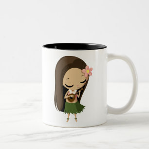 Keilana das Hula Mädchen Zweifarbige Tasse