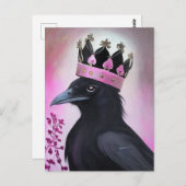 Keile in rosa Kronen Postkarte (Vorne/Hinten)