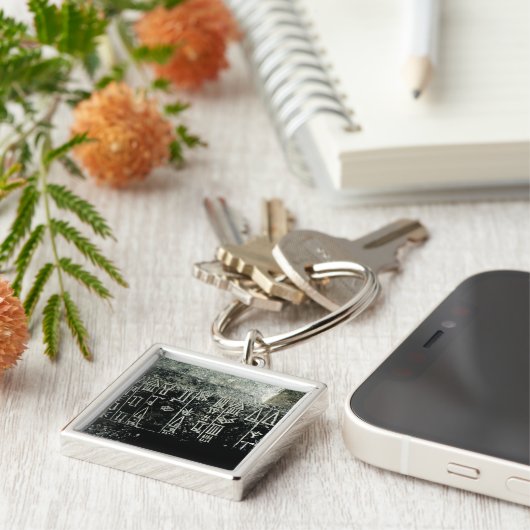 Keilförmiges Skript Schlüsselanhänger (Seite)