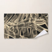 Keilgebogene Bänder, kontrastierte Relieflinien Badhandtuch Set (Handtuch)