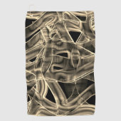 Keilgebogene Bänder, kontrastierte Relieflinien Golfhandtuch (Vorderseite)