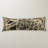 Keilgebogene Bänder, kontrastierte Relieflinien Seitenschläferkissen (Vorderseite)