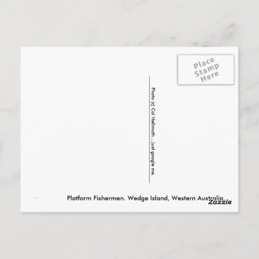 Keilinsel (Plattfischer) Postkarte (Rückseite)