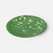 Keilklemme Glitzer Clover - Papierplatte Pappteller (Schrägansicht)