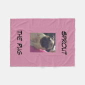 Keimen Sie die Mops-Decke Fleecedecke (Vorderseite (Horizontal))