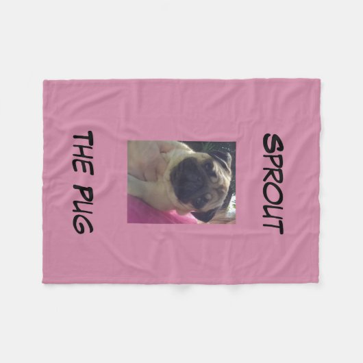 Keimen Sie die Mops-Decke Fleecedecke (Vorderseite (Horizontal))