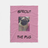 Keimen Sie die Mops-Decke Fleecedecke (Vorderseite)