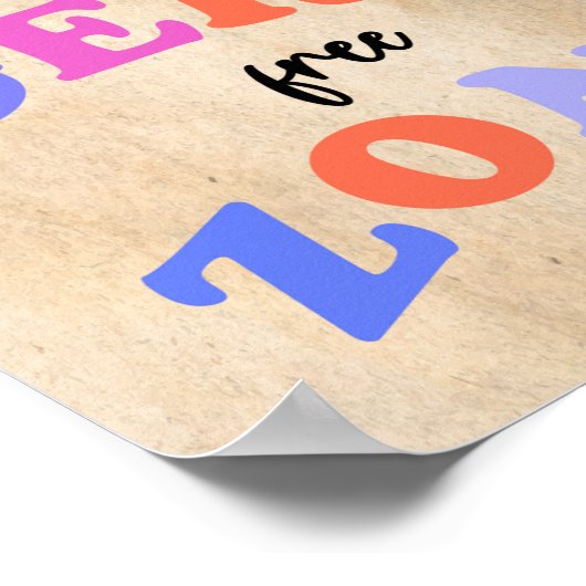 Keimfreies Zone-Plakat Poster (Ecke)