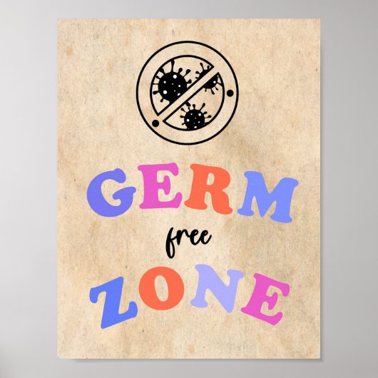 Keimfreies Zone-Plakat Poster (Vorne)