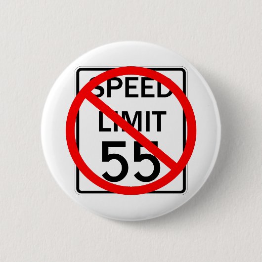 Kein 55 MPH-Höchstgeschwindigkeits-Zeichen Button (Vorderseite)
