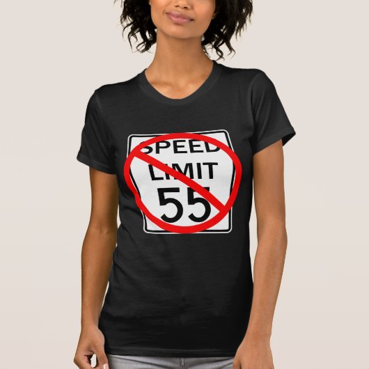 Kein 55 MPH-Höchstgeschwindigkeits-Zeichen T-Shirt (Vorderseite)