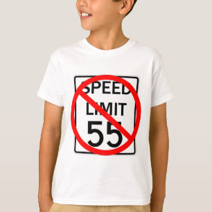 Kein 55 MPH-Höchstgeschwindigkeits-Zeichen T-Shirt