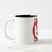 Kein 55 MPH-Höchstgeschwindigkeits-Zeichen Zweifarbige Tasse (Links)