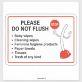 Kein Abdrücken Aufkleber (Blatt)