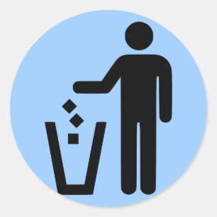 Kein Abfall Runder Aufkleber