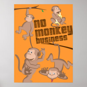 Kein Affengeschäft Kinderplakat Poster