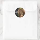 Kein Affengeschäft Runder Aufkleber (Tasche)