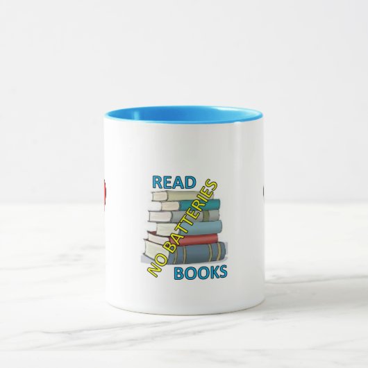 Kein Akku Buch Tasse (Zentrum)