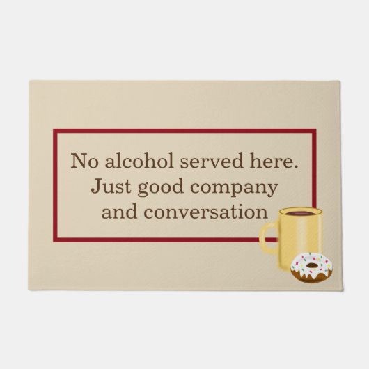 "Kein Alkohol " Fußmatte (Vorderseite)