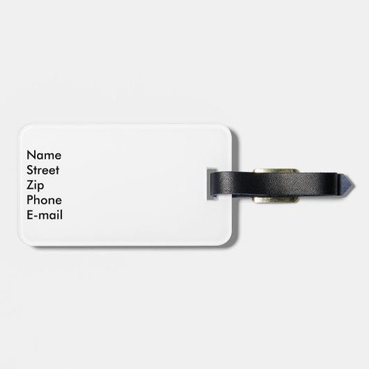 Kein Alkohol- oder Feuerwaffengepäck Gepäckanhänger (Rückseite horizontal)