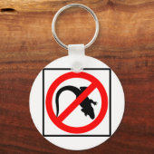 Kein Alligator Highway-Zeichen Schlüsselanhänger (Vorderseite)