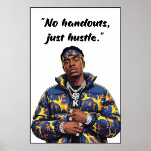 Kein Almosen, nur schuften – Street-Motivationspos Poster