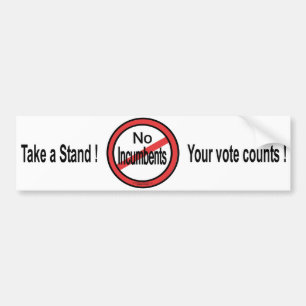 kein Amtsinhaber-Autoaufkleber Autoaufkleber