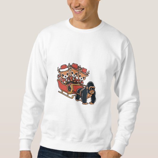 Kein anderer Weg Gorilla Dei Weihnachten Sweatshirt (Vorderseite)