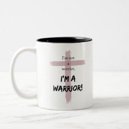 Kein Angsthase, ein Krieger! Zweifarbige Tasse