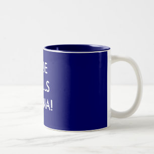 KEIN ANHALTSPUNKT, NO BALL, NOBAMA ZWEIFARBIGE TASSE