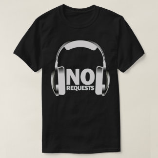 Kein Antrag-Kopfhörer-T - Shirt-Schwarzes T-Shirt