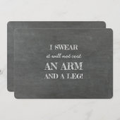 Kein Arm und Leg Funny Bridesmaid Vorschlag Einladung (Vorne/Hinten)