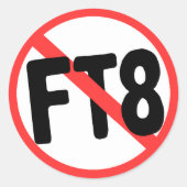 Kein Aufkleber FT8 (Vorderseite)