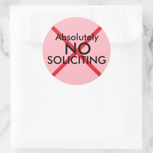 Kein Aufkleber für die Tür (Tasche)