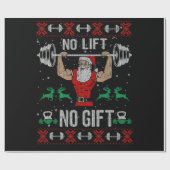 Kein Aufzug kein Geschenk Ugge Weihnachten Sweater Geschenkpapier (Flach)