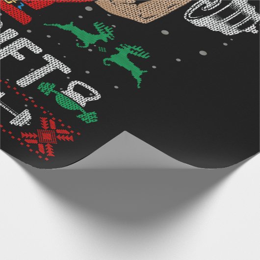 Kein Aufzug kein Geschenk Ugge Weihnachten Sweater Geschenkpapier (Ecke)