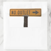 Kein Außenaufkleber Rechteckiger Aufkleber (Tasche)