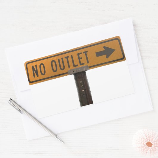 Kein Außenaufkleber Rechteckiger Aufkleber (Umschlag)